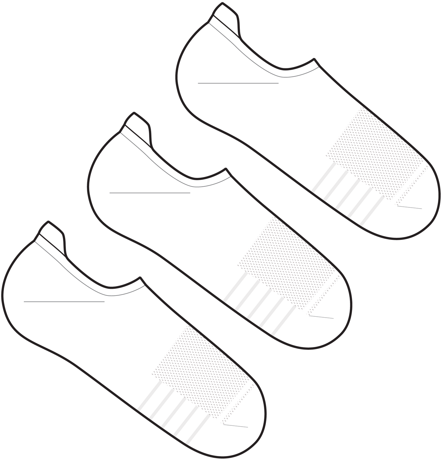 U INVISIBLE SOCK 3 PK by HOKA