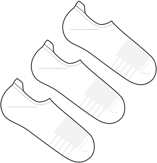 U INVISIBLE SOCK 3 PK by HOKA