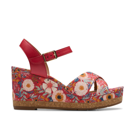 Chicly Floral Red Print by Clarks