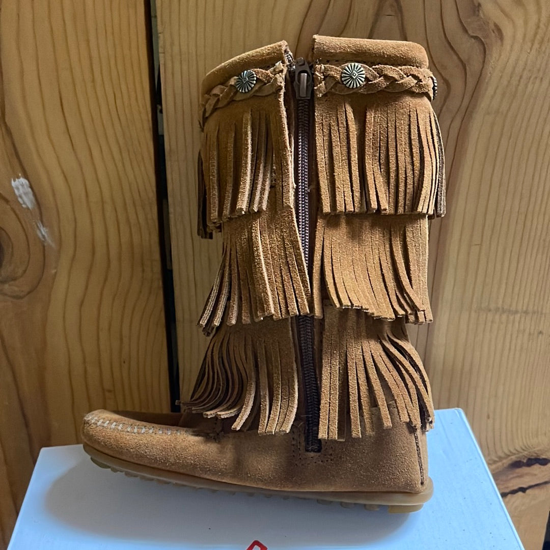 Child’s Minnetonka 3 Layer Fringe Moccasin Boot