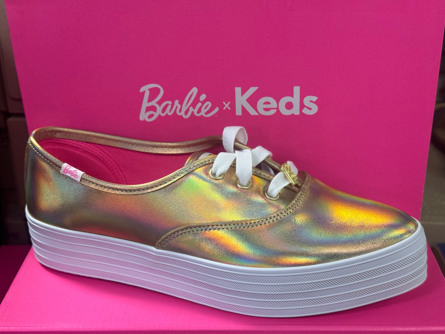 Keds Barbie Point Metallic Leather