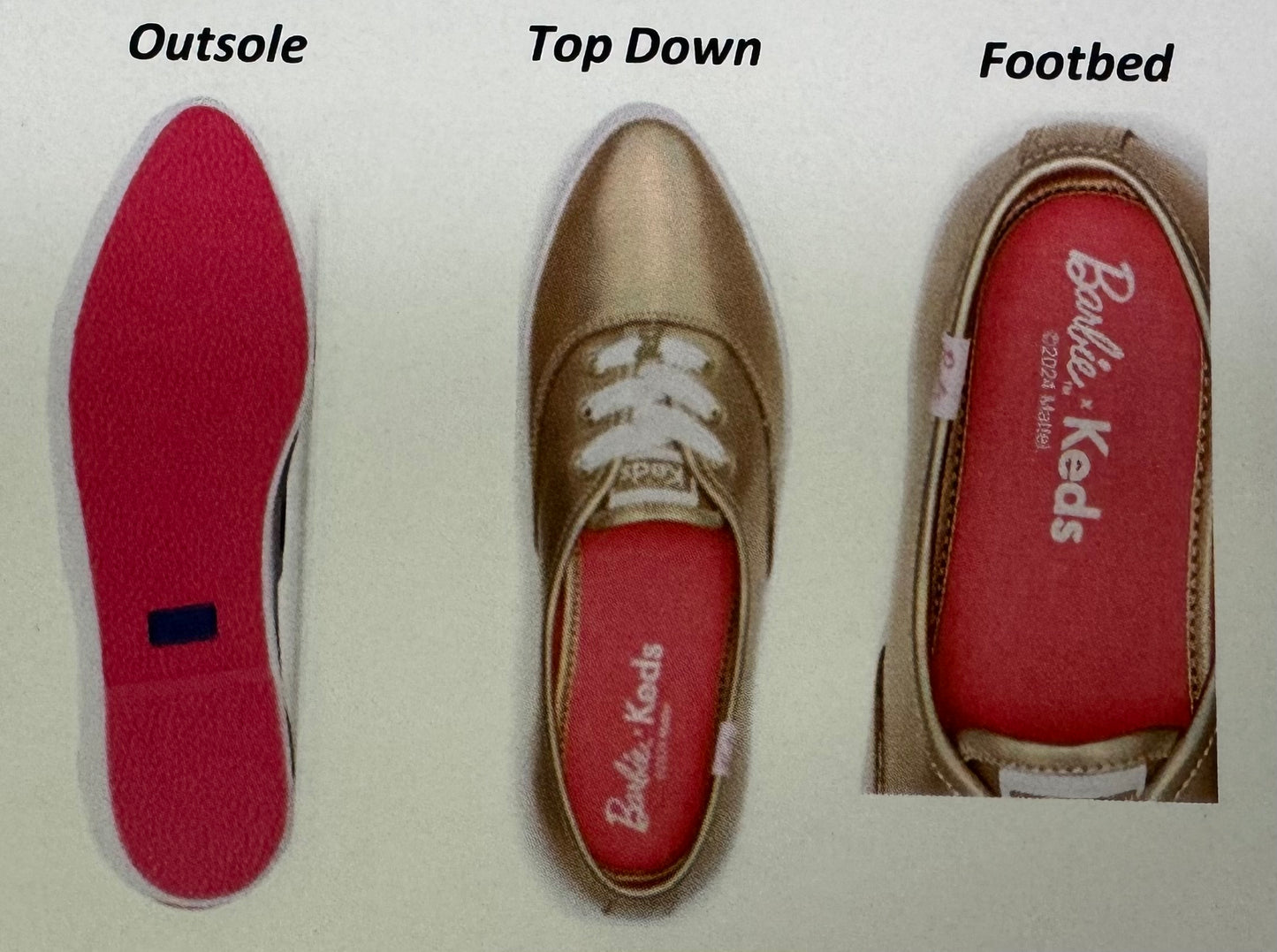 Keds Barbie Point Metallic Leather