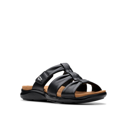 Kitly Slide Black Leather by Clarks
