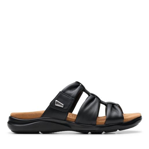 Kitly Slide Black Leather by Clarks