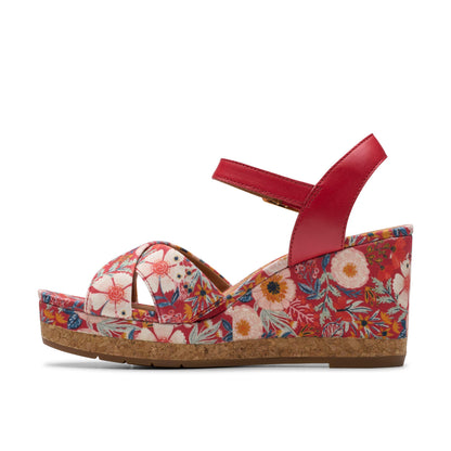 Chicly Floral Red Print by Clarks