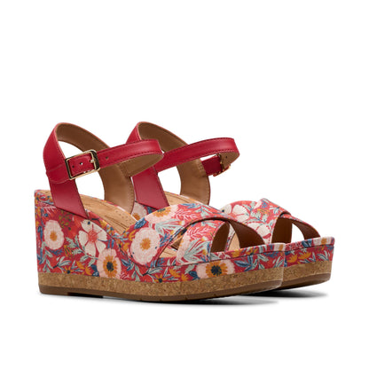 Chicly Floral Red Print by Clarks