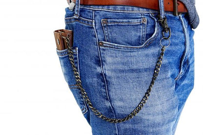 Paul & Taylor Men's Chained Biker/Trucker RFID Tri-fold Wallet from Classic Look