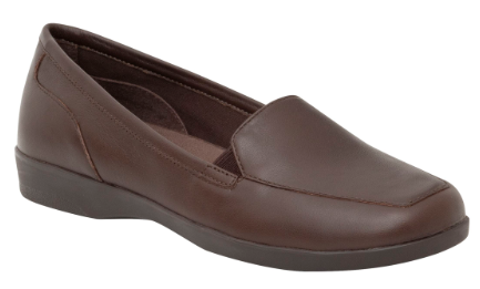 DEVITT SLIP-ON CASUAL FLATS DRK BROWN by Easy Spirit