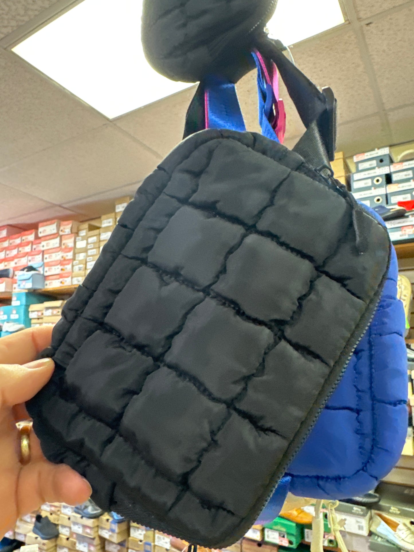 Quilted Puffer Bum Bags by Queens Designs