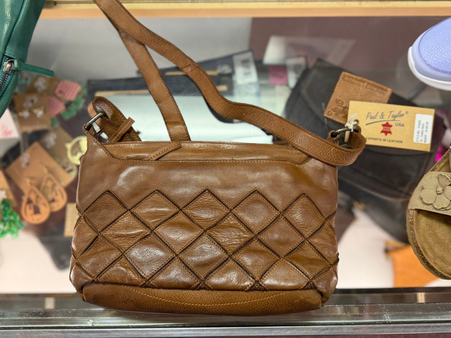 Paul & Taylor Leather Crossbody by Classic Look, Inc