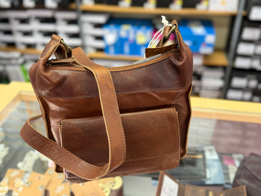 Paul & Taylor Leather Concealed Carry Crossbody Bag by Classic Look, Inc