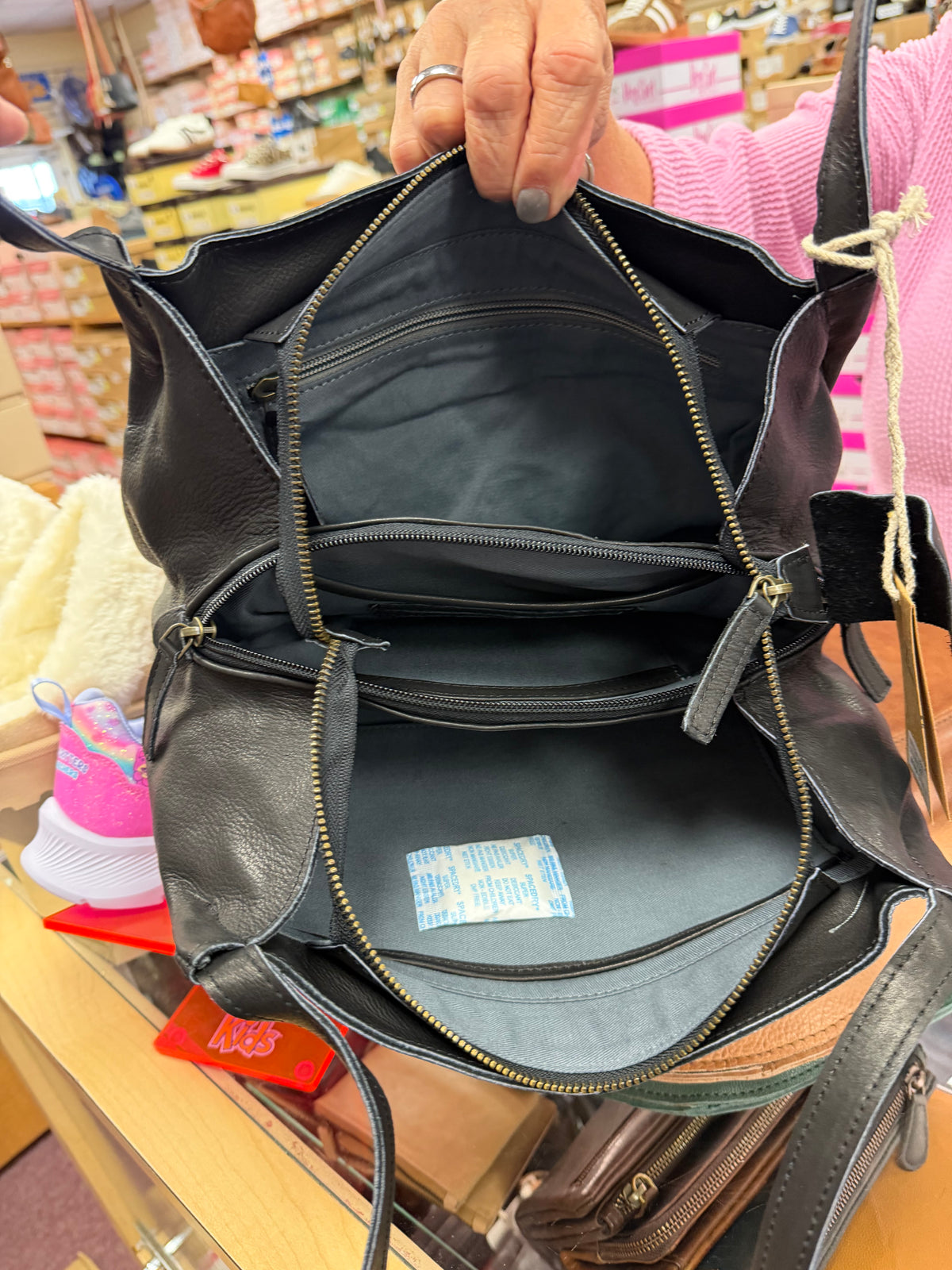John's Creek Bucket Style Leather Bag from Classic Look, Inc