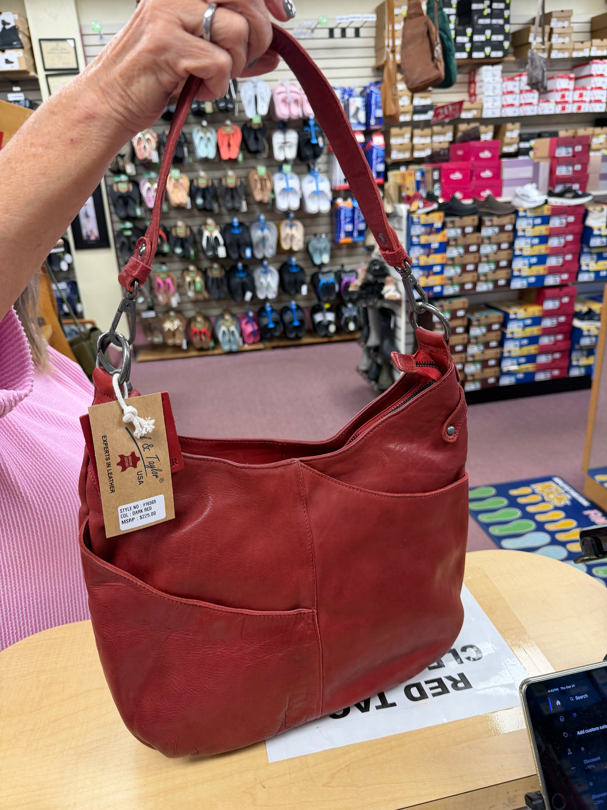 Paul & Taylor Leather Hobo Bag/Crossbody from Classic Look, Inc