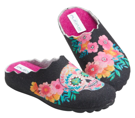 FLEXUS SUGARSKULL SLIPPERS BY SPRING STEP