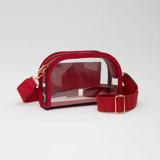 Game Day Stadium Clear Crossbody Bag by Queens Designs