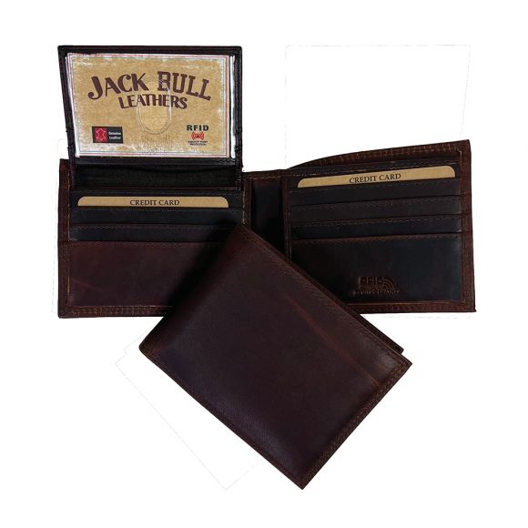 Men's Jack Bull RFID Bi-fold Wallet with Removable card holder by Classic Look, Inc