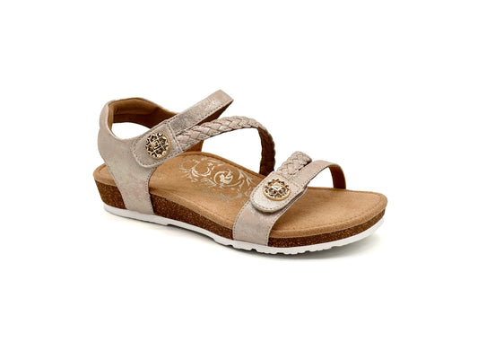 Jillian Braided Quarter Strap Sandal by Aetrex