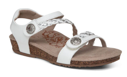 Jillian Braided Quarter Strap Sandal by Aetrex