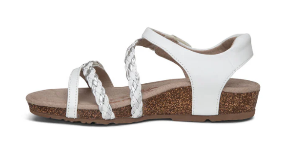 Jillian Braided Quarter Strap Sandal by Aetrex