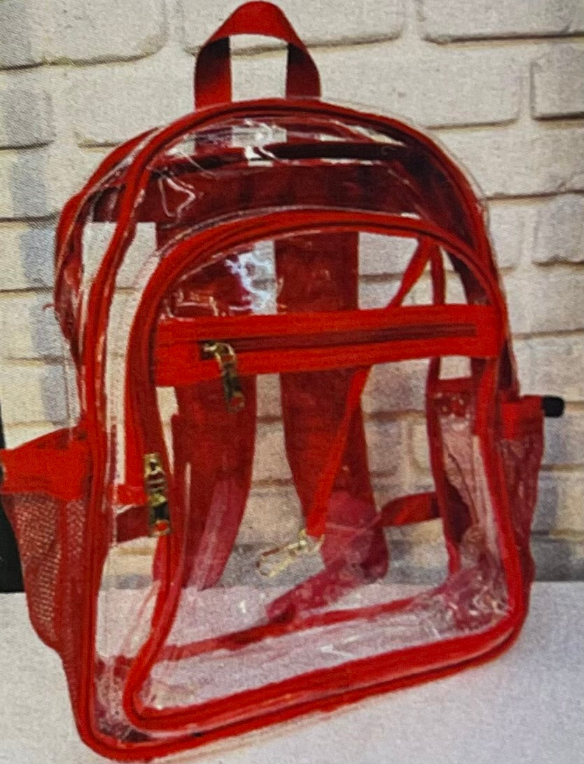 CLEAR BACKPACKS by Queens Designs