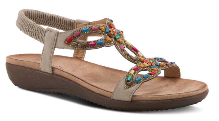 PATRIZIA VOLCANIC T-STRAP SANDALS by Spring Step