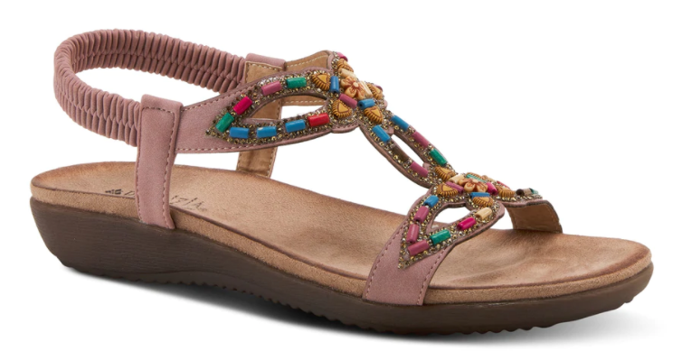 PATRIZIA VOLCANIC T-STRAP SANDALS by Spring Step